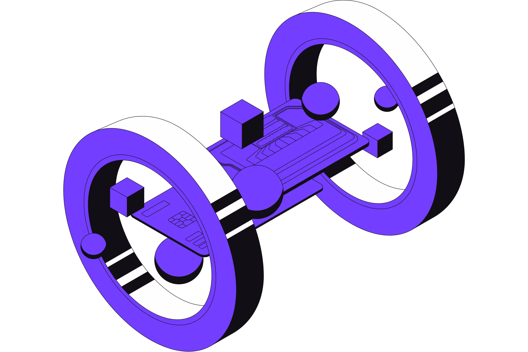 Hand holding credit card over a POS device